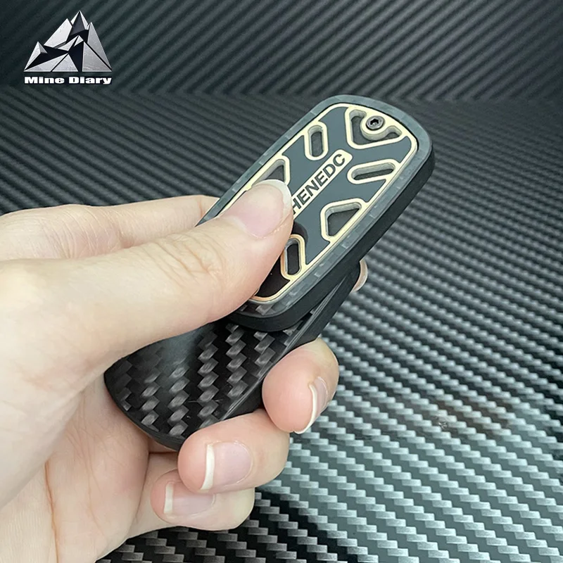 Fidget Slider aus Kohlefaser, EDC, seidig glatte Bedienung, robuster Fidget Spinner, Desktop-Entspannung und Stressabbau-Fidget-Spielzeug