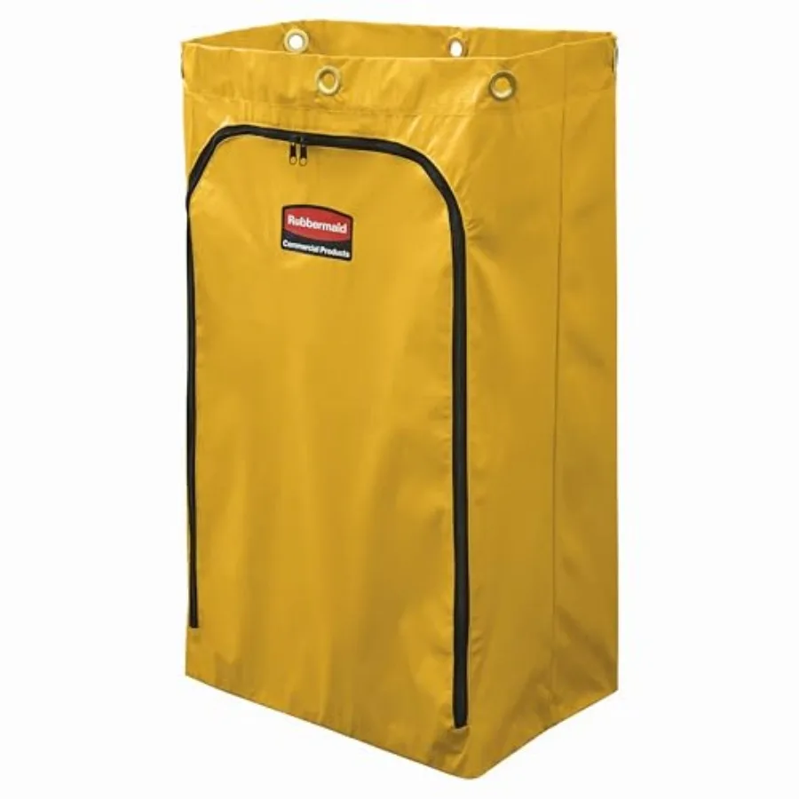 

Виниловый мешок Rubbermaid Commercial Products с передней застежкой-молнией, 24 галлона, для промышленных уборочных тележек и мусорных контейнеров, прочный, сменный