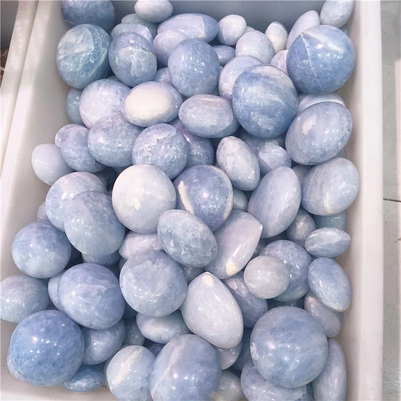 10pc angel aura Blue SPAR quartz crystals natural stones and minerals gemstone sphere home decoration feng shui crafts