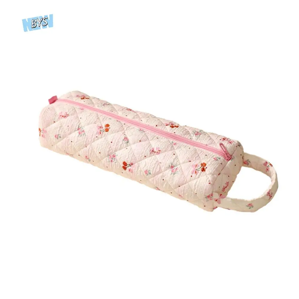 

Sweet Hair Dryer Storage Bag Flower Pattern Leopard Curler Storage Bag with Handle Large Capacity Cosmetic Bag Travel Use