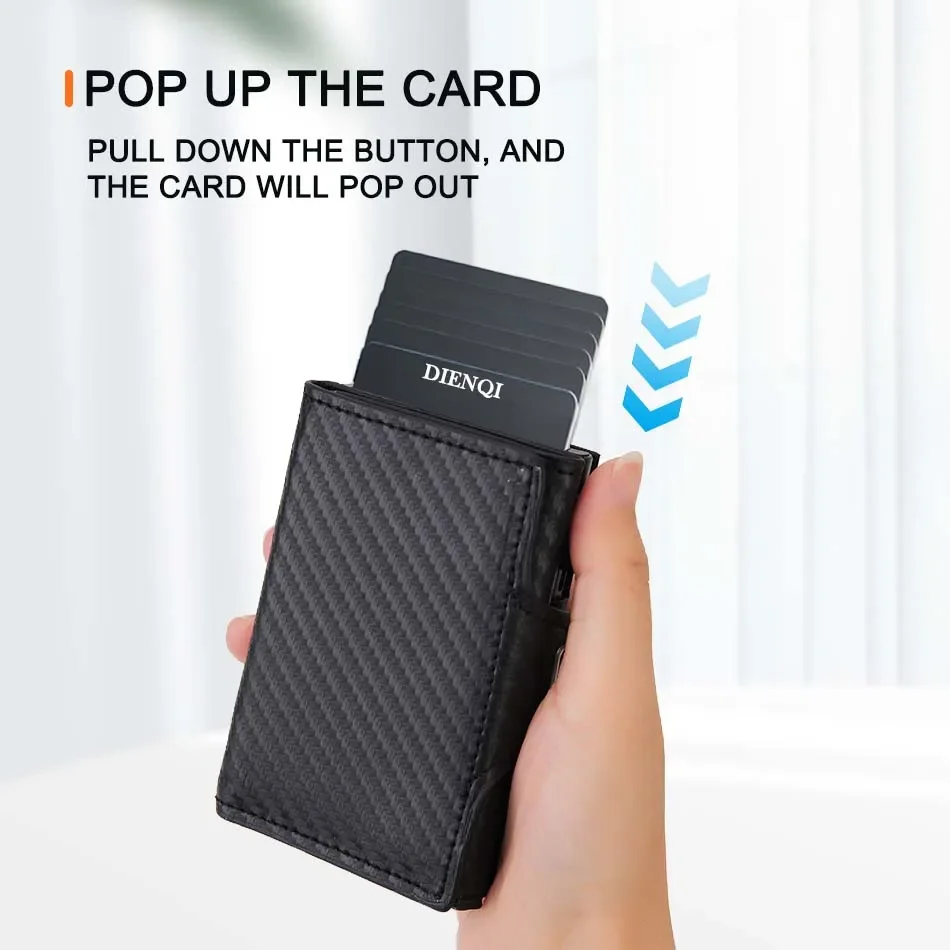 

RFID антиблокирующий держатель для карт Роскошный мужской ID держатель для кредитных карт чехол кошелек из углеродного волокна кошелек держатель для паспорта мужской праздничный подарок