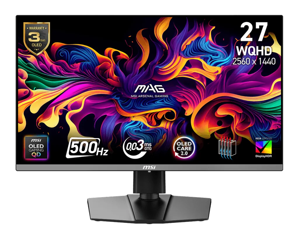 

2025 MAG 272QP QD-OLED X50 Monitor 26.5 Inch 500Hz 2K HDR500 Adjustable Stand Gaming Screen Esports PC Gaming Monitor PC