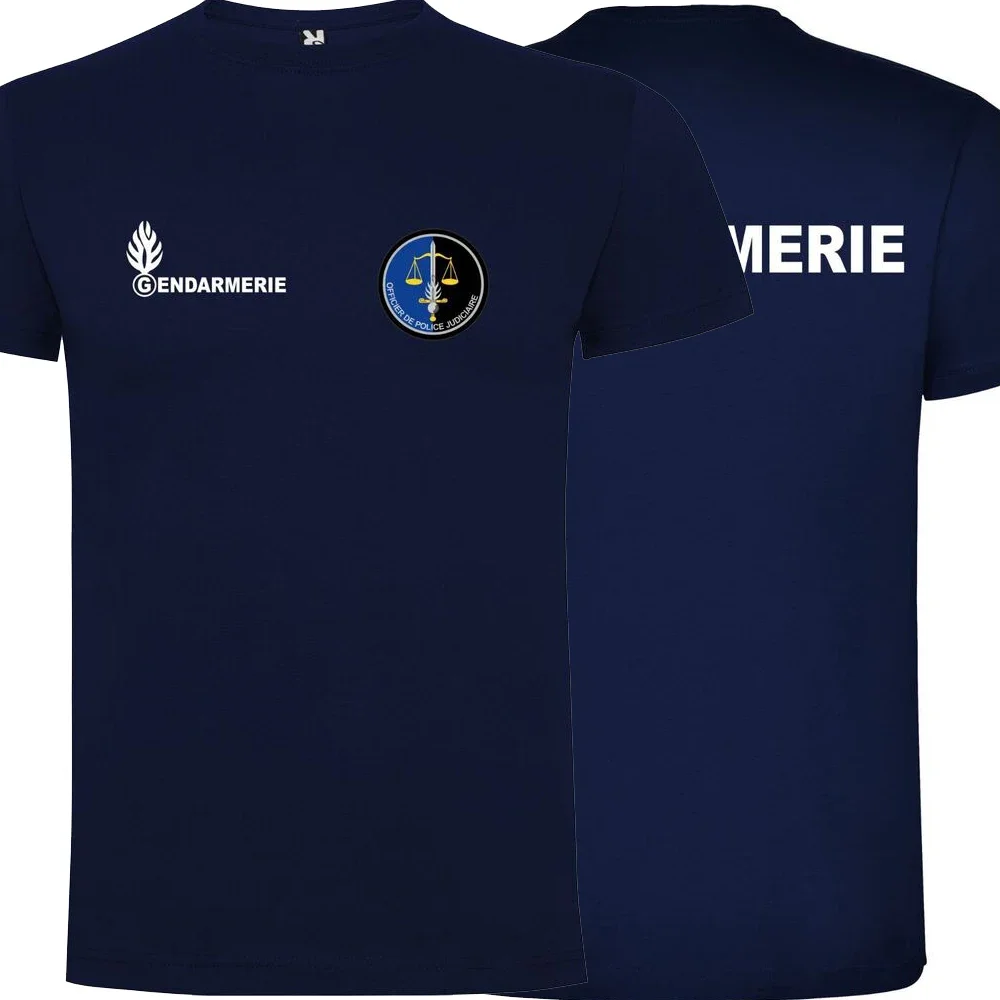 French Gendarmerie Judicial  Officer T-Shirt Short Sleeve Casual 100% Cotton O-Neck Summer Mens T-shirt Size S-3XL