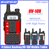 BAOFENG UV-10R Walkie Talkie Long Range 10W 4800mAh Two Way CB Radio 10KM Rechargeable Portable fm Radio Commutator