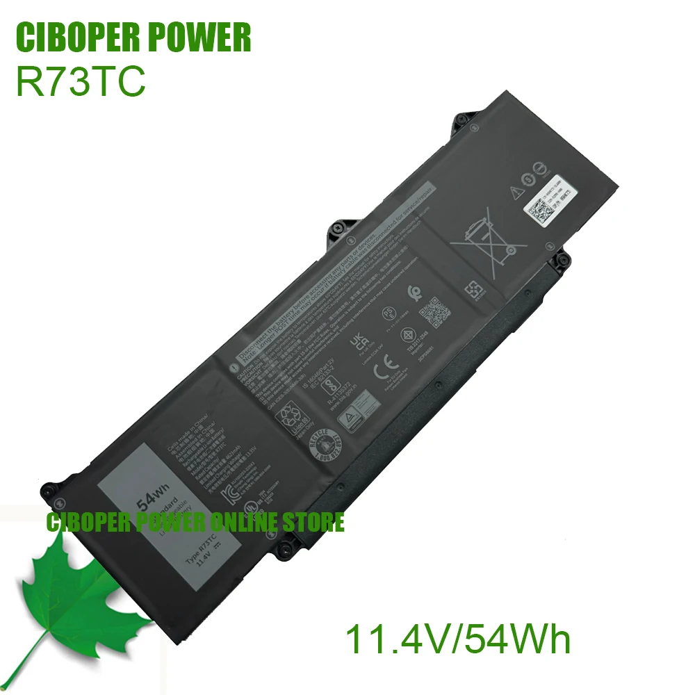 CP Laptop Battery GTG7N R73TC GRWKG DR02P 11.4V/54WH For Latitude 3340 2-in-1 Latitude 5340 2-in-1 Series Notebook