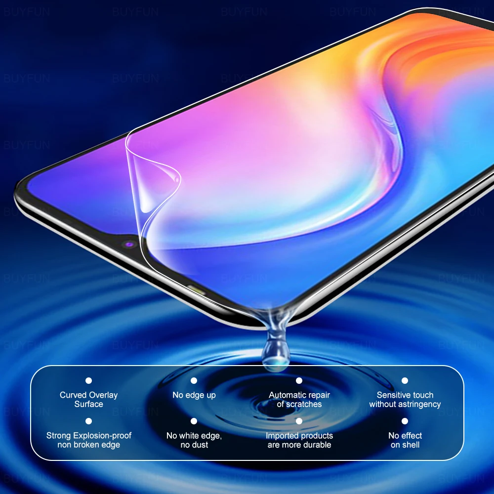 3Pcs Protective Hydrogel Film For Tecno Spark Go 2020 7 7Pro Pro 6Go Pova2 Pova 2 SparkGo Cover Screen Protector Protective Film