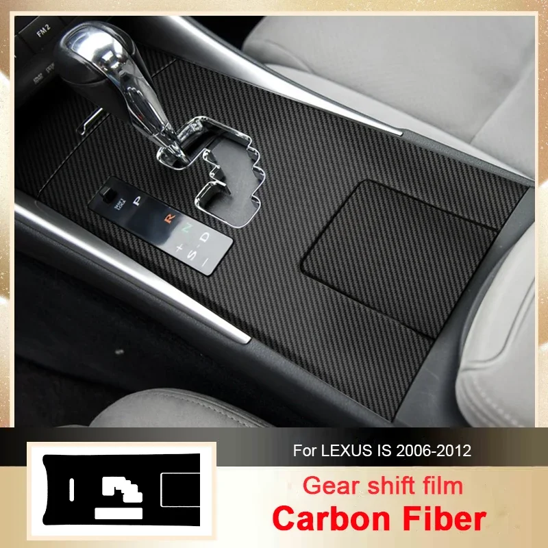 

Car Carbon Black Interior Sticker Lifting Window Panel Decal For LEXUS IS 2006-2012 LHD Gear Inner Door Protective Film Accessor