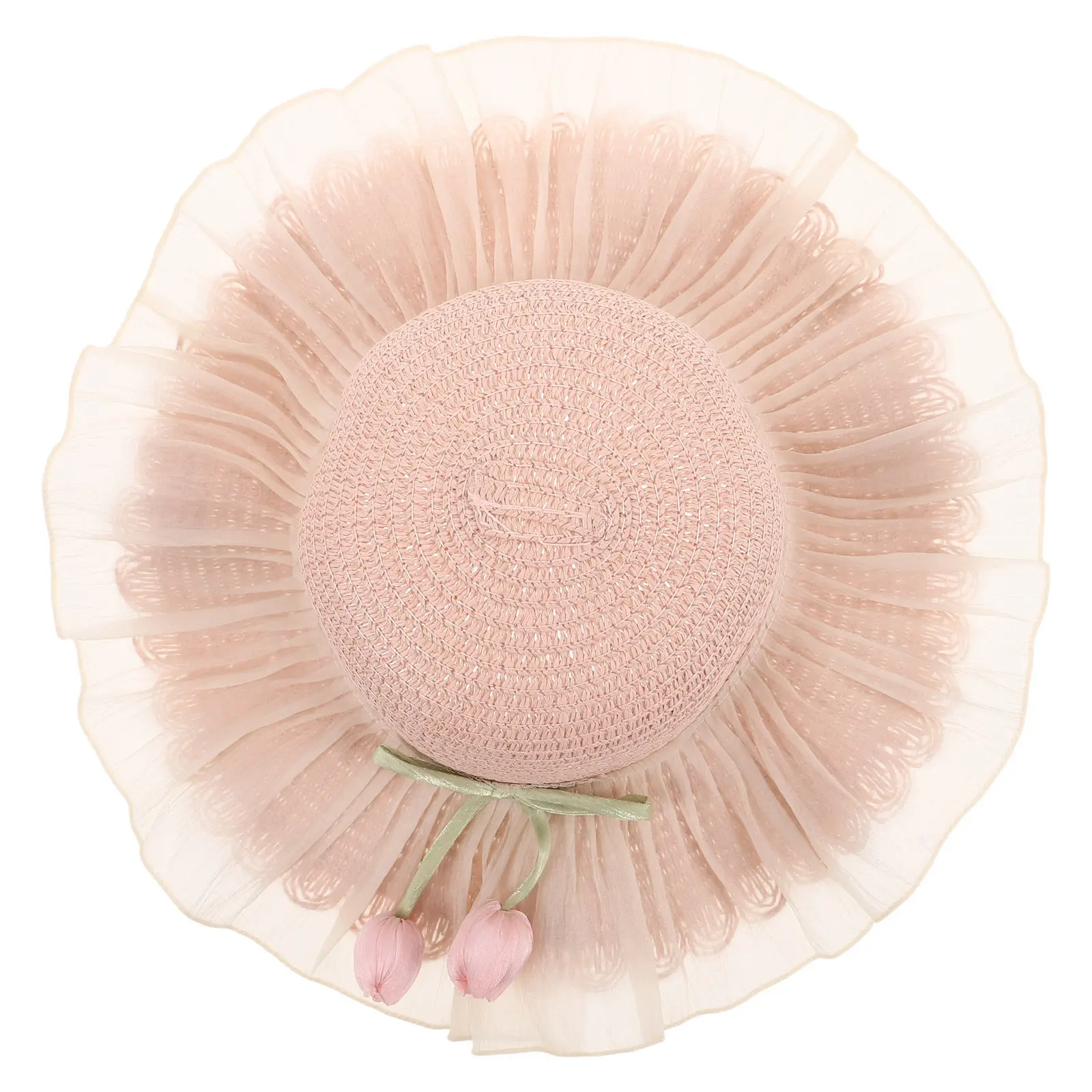Sombrero de Pescador de Paja con Protección Solar, Ajustable, de Ala Ancha, Transpirable, para Playa, Verano, Niñas, Niños