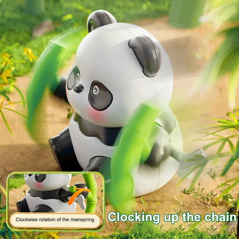1 Opwindbare Panda Autodecoratie Dierenfeest Klein cadeau Beweegbare opwindbare Panda Speelgoedcadeau