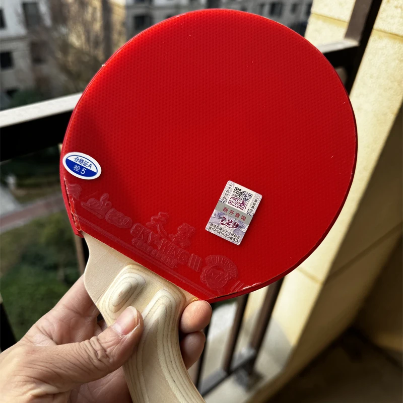 Special Shaped Table Tennis Racket 6mm Thickness Grasp The Diagonal Handle Professional Bottom Plate Developed By Peng Daoxiu