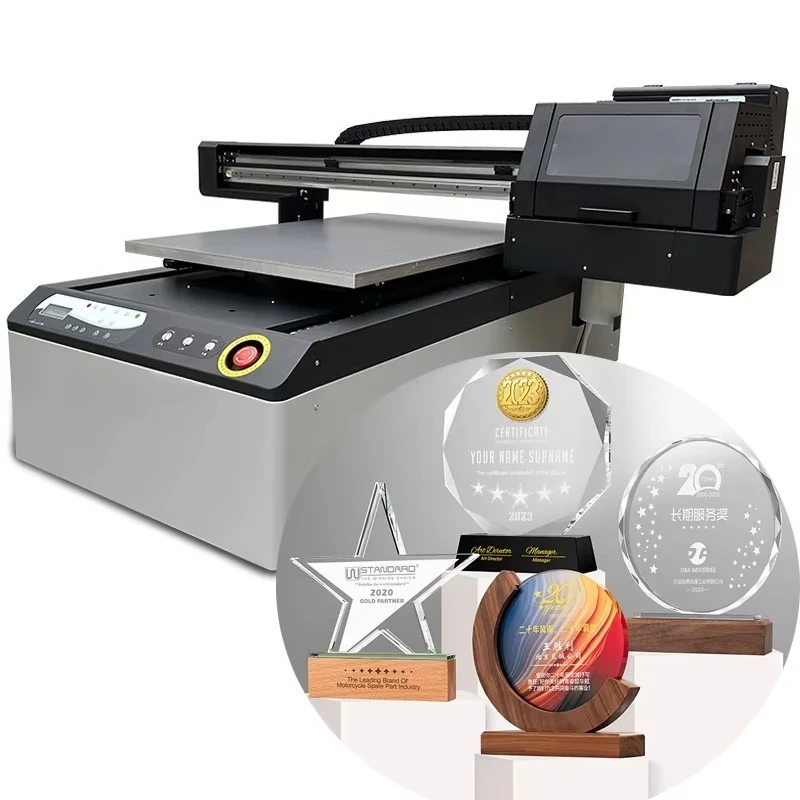 Customized Digital Uv Flatbed Printer 6090 Ab Film Uv Dtf Printer Acrylic Crystal Sticker 6090 Uv Printing Machine For Metal Mug