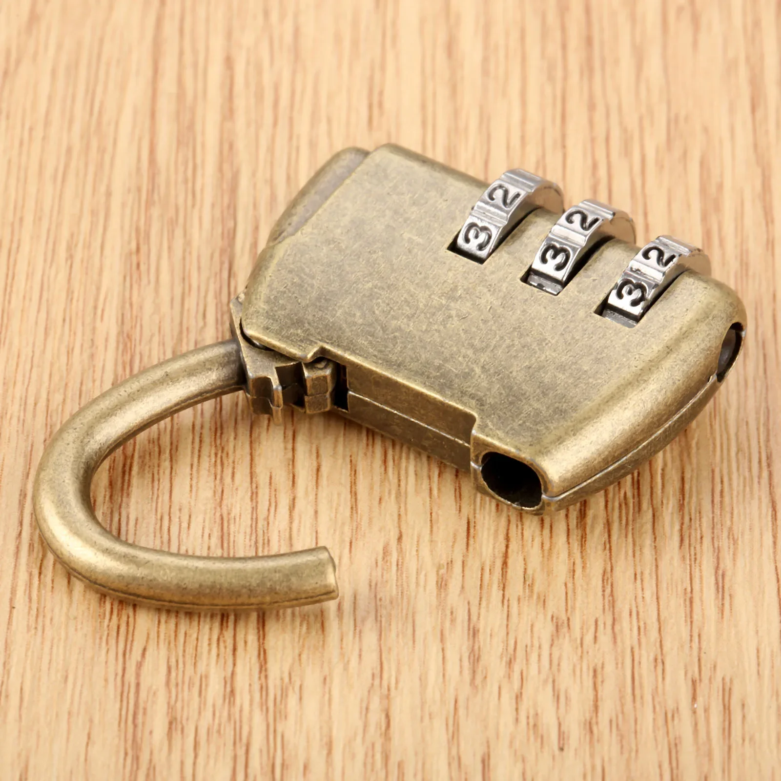 1pc Antique Bronze Password Lock Chest Wooden Box Code Padlock Zinc Alloy Decor Furniture Jewelry Box Gift Case Chest Drawer