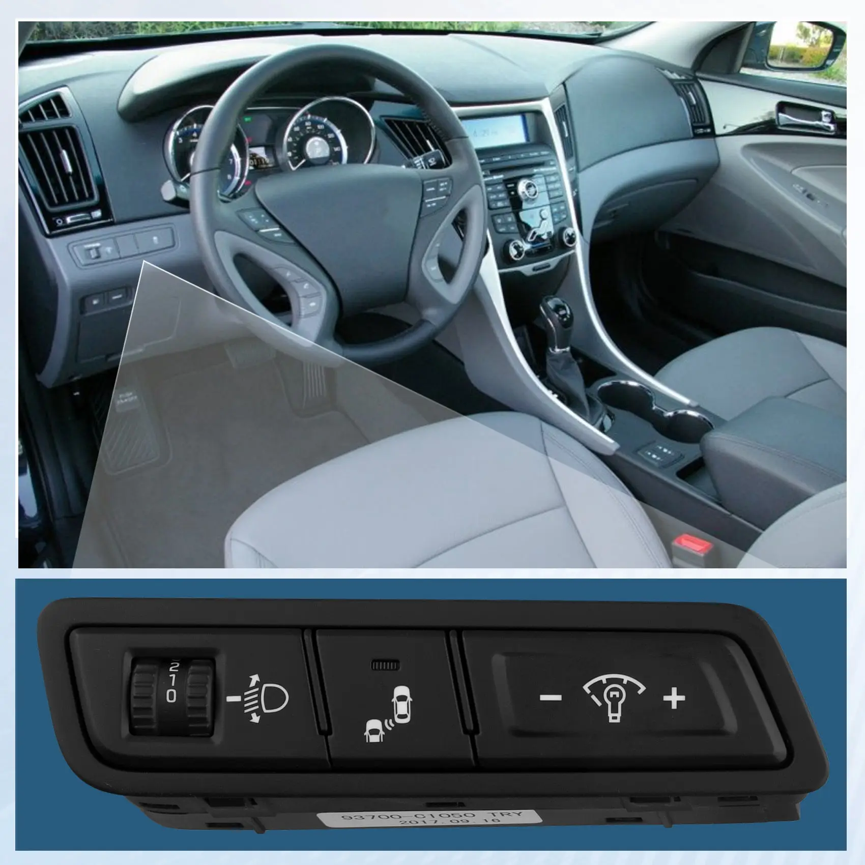 

Car Parallel Auxiliary Switch Blind Area Monitoring Switch Button Headlight Height Adjustment Switch For Hyundai Sonata