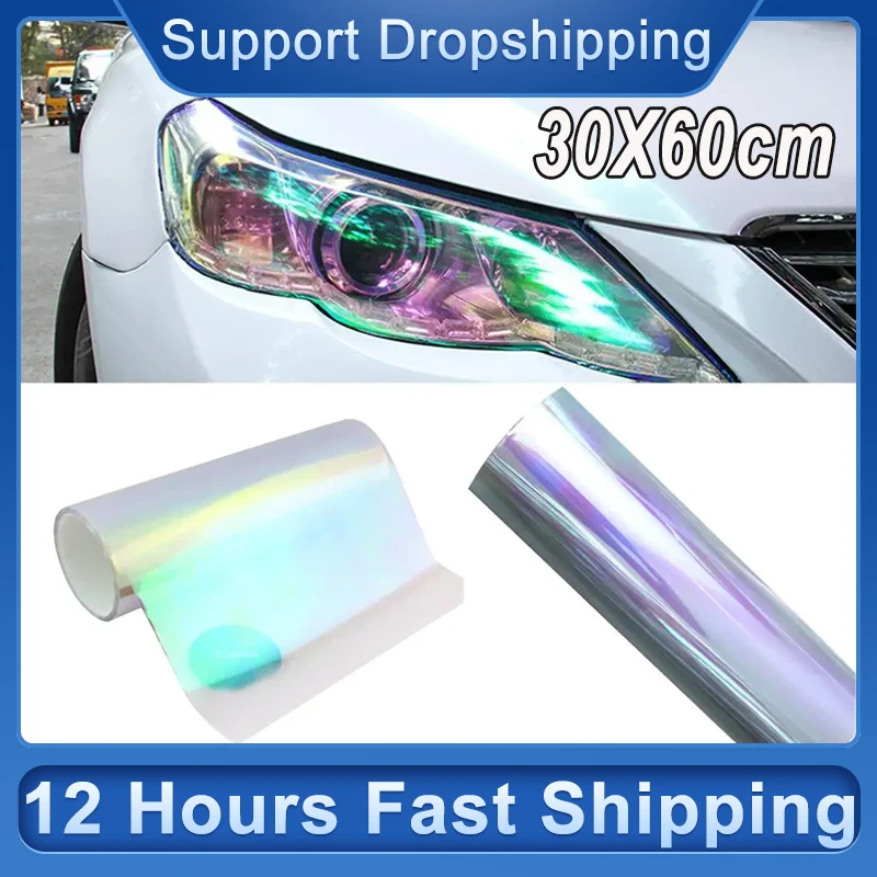 30cm*60cm Car Transparent Light Protector Film Bumper Hood Paint Protection Headlight Protective Film PET Material Light Sticker