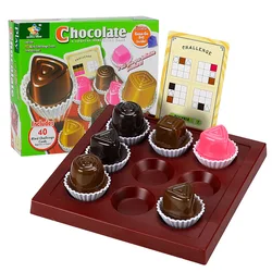 Children's Chocolate Puzzle Board Game Parent-child Interactive Board Game Baby Montessori Early Learning Educational Toys Gifts