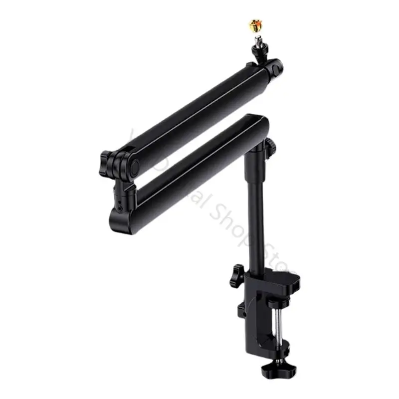 96BA Flexibler Mikrofonarm-Ständer aus Aluminium, universell 5/8 3/8 Zoll Gewinde für Podcaster, Gamer, Content-Ersteller – Detail 2
