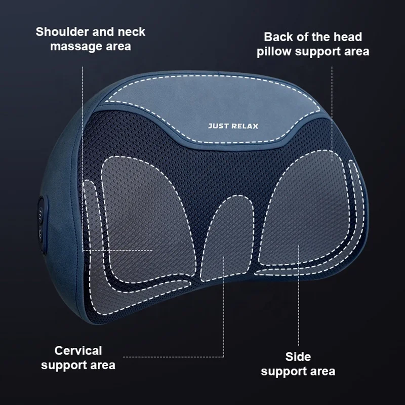 Smart Library 3 Modes 3 Intensity Shiatsu Ergonomic Massage Pillow, Car Neck Rest Pillow With Massager, 3d Kneading Neck & Shoul