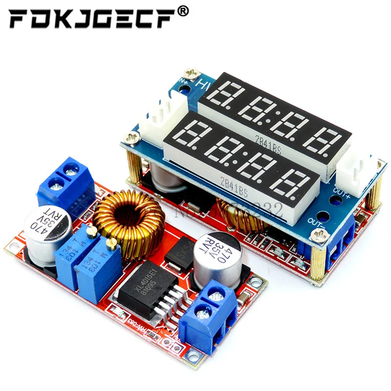 2 in 1 XL4015 5A Adjustable Power CC/CV Step-down Charge Module LED Driver Voltmeter Ammeter Constant current constant voltage