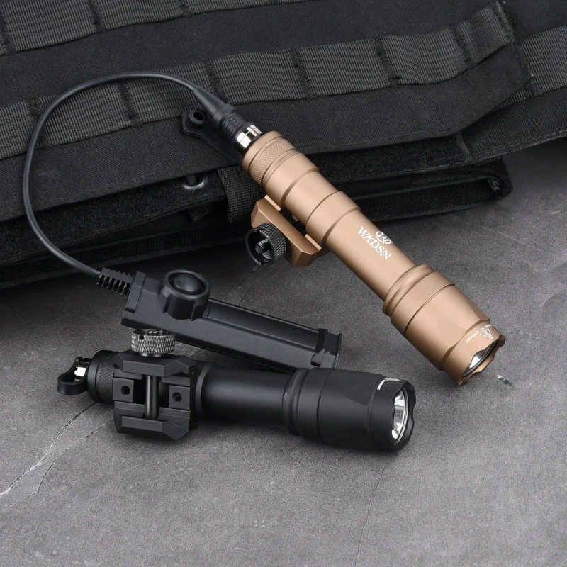 WADSN SF Tactical M300 M600 Flashlight Lantern Torch AR15 Rifle Airsoft Weapon Light Scout Lamp Dual Function Pressure Switch