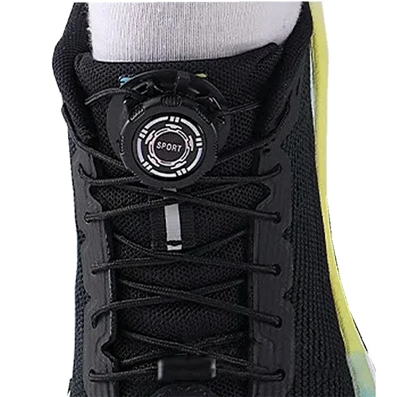 Easy Installation Automatic Shoelaces Without Ties Black White Swivel Buckle Laces Thick Rope Sneakers Shoelace Shoe Accessories image 2