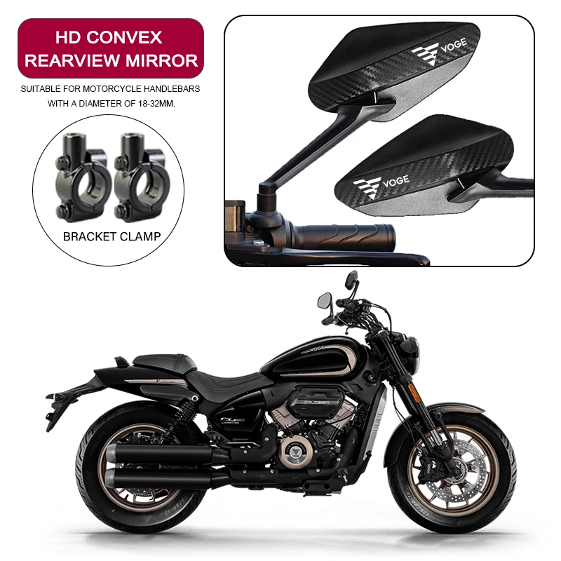 Motorcycle Rear View Mirror Reverse Mirrors Reflective Side Mirror For VOGE DS525X Rally 300RR 250RR 500AC 650DS 500R