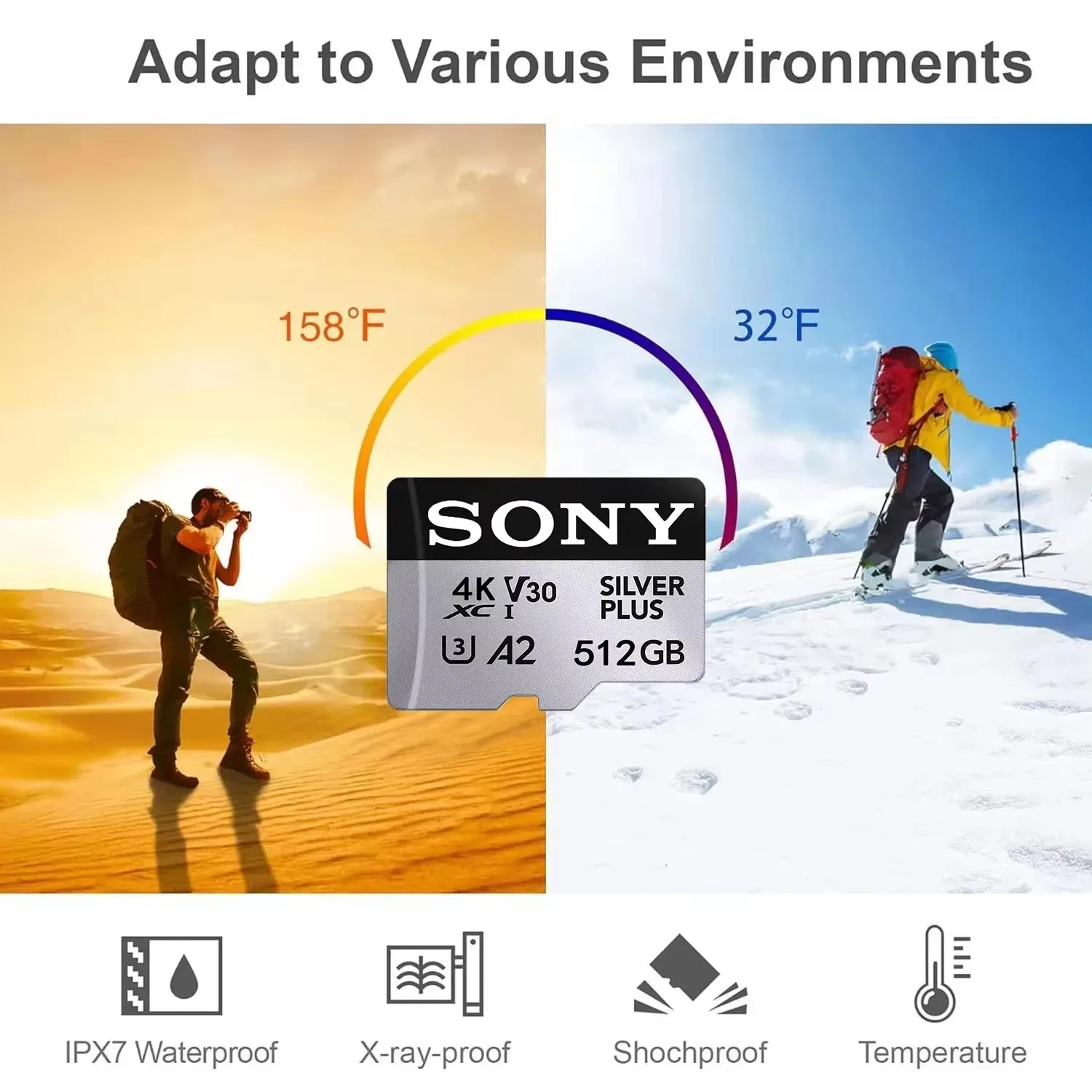 Immagine 6: Scheda Micro TF SD originale SONY da 1 TB, 512 GB, 256 GB, 128 GB, 64 GB, memoria flash ad alta velocità per fotocamera del telefono, GPS, console di gioco