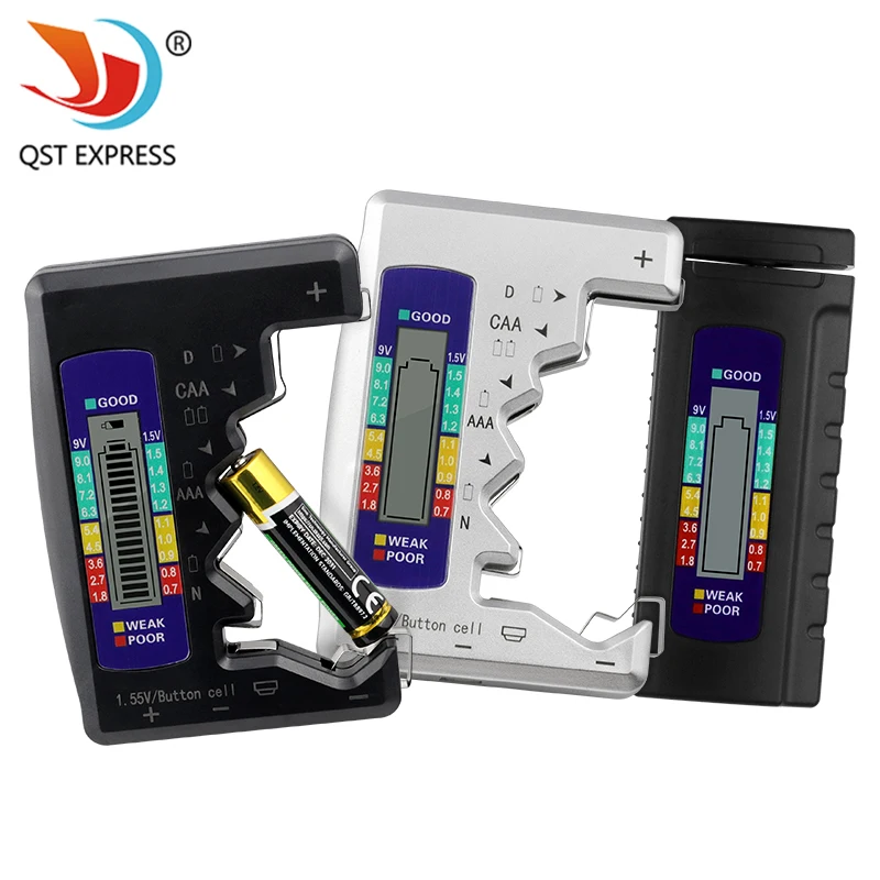 Digital Battery Tester Analyzer Testing Meter LCD Display AA AAA Button Cell Load Analyzer Battery Capacity Gauge Checker Tools