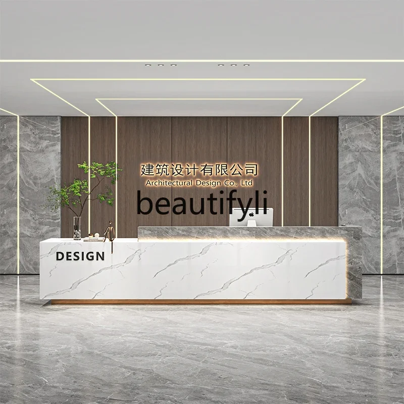

A17 Slate marble modern minimalist baking paint company bar desk reception checkout page