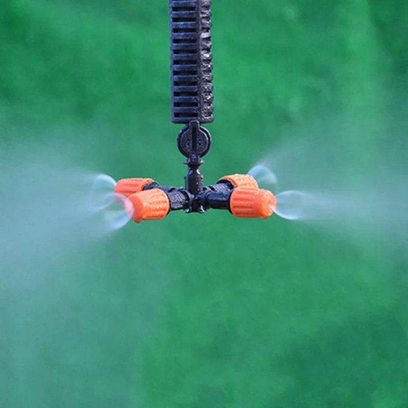 10 Pieces Of Garden Sprinkler Irrigation Mist Fog 5 Nozzle Spray 1/2 Inch Mounting Adapter Adjustable Dripper For Micro-Irrigati