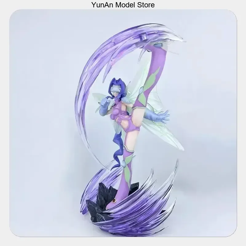 

Anime Figure Collectible Statue Desktop Decoration Gift for Fans 30cm Digimon Fairimon Kicking Pose