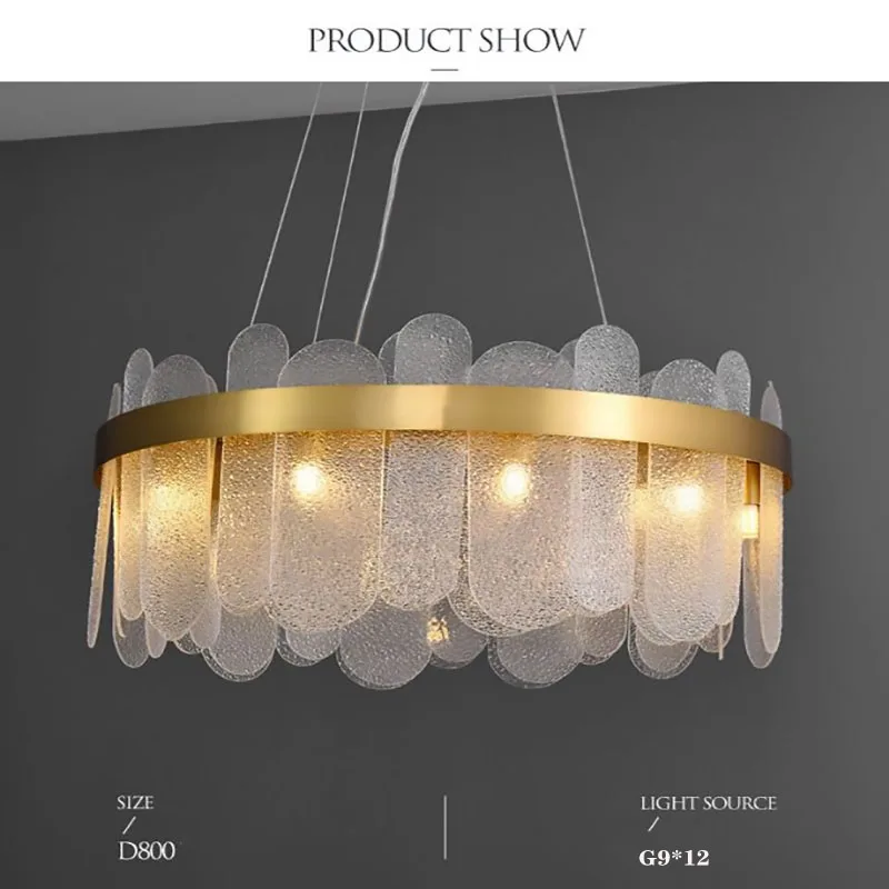 Nordic luxury crystal chandelier living room ceiling chandelier bedroom crystal lamp kitchen Pendant light villa G9 crystal lamp