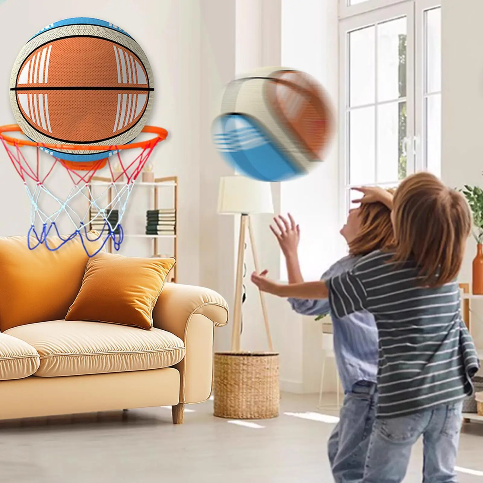 조용한 농구 거품 농구 충격 흡수 스폰지 공 거품 장난감 청소년 성인 팀 학교 SilentBasketball ​