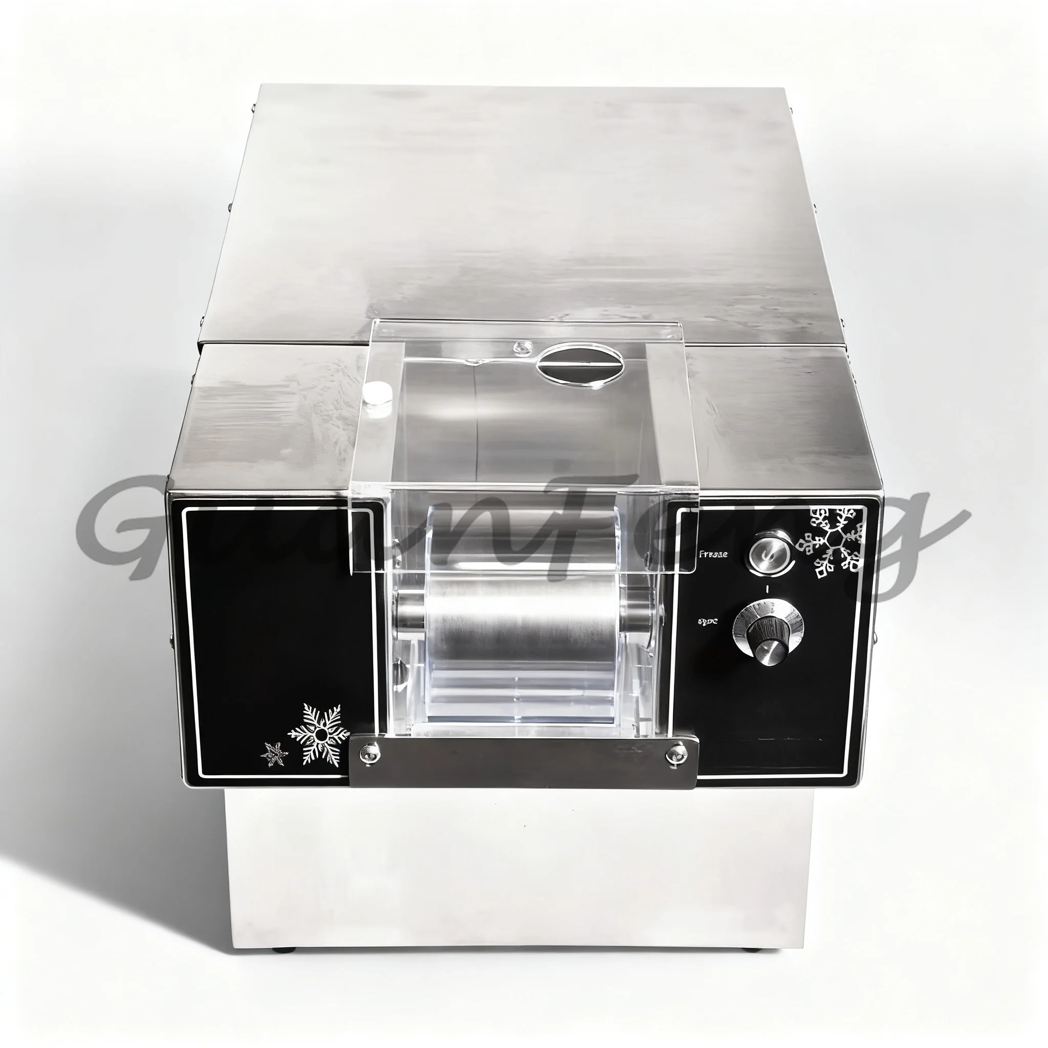 60KG/24H Mini Snowflake Ice Maker, European  Style Shaved Ice Machine, Commercial Snow Flake Ice Making Equipment
