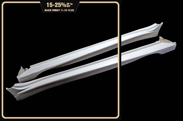 

For Mitsubishi Evolution X EVO 10 VRS Style Wide Ver. Wider Fiberglass Side Skirt FRP Fiber Glass Door Step Cover Drift Body Kit