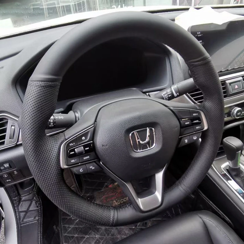 

Индивидуальный чехол-косичка на руль для Honda Accord 10-го поколения 2018-2022, Odyssey 2021-2026, City 2023-2025, ручная прошивка, кожа