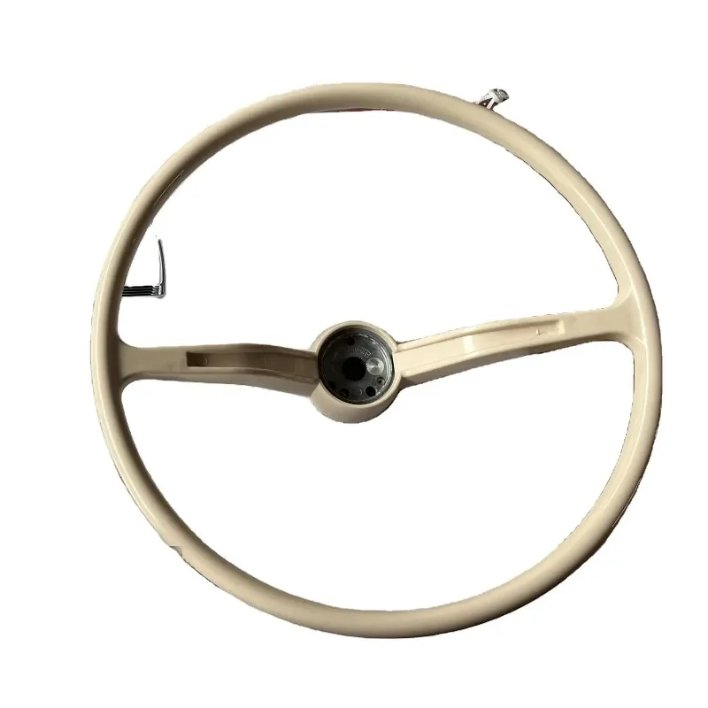 

The steering wheel of an old car is easy to use, practical and durable