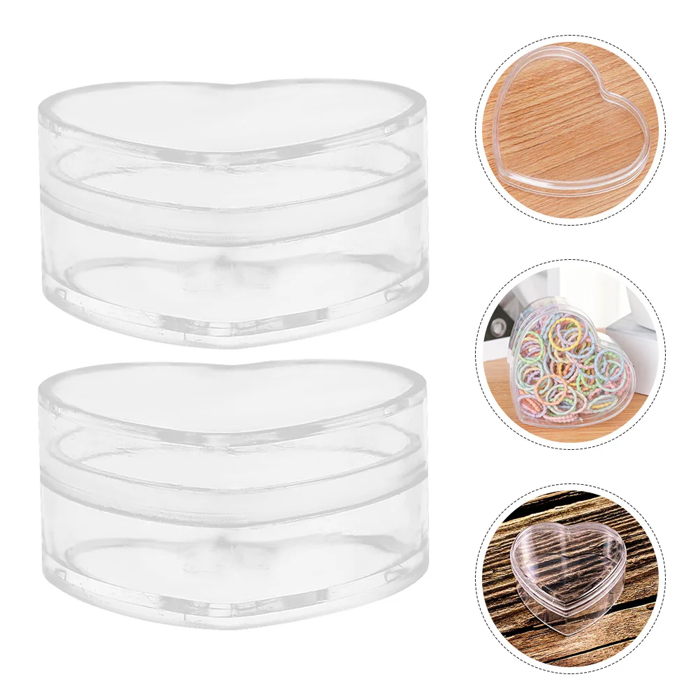 

6pcs Heart Shaped Clear Candy Containers For Party Wedding Favor Packaging Small Gift Boxes Bulk Treat Boxes Diy Crafts