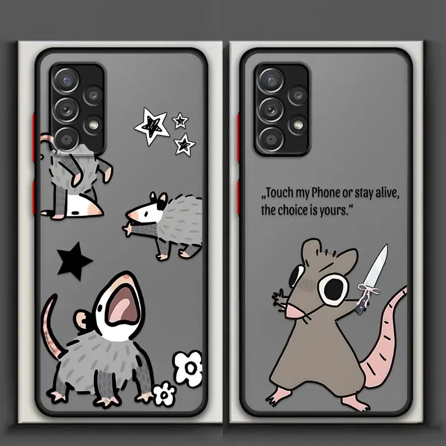 Cartoon Mouse Phone Cover Case for Samsung Galaxy A52S A72 A53 A34 A36 A73 A33 A35 A54 A17 A52 A16 A15 A14 A23 A56 A55