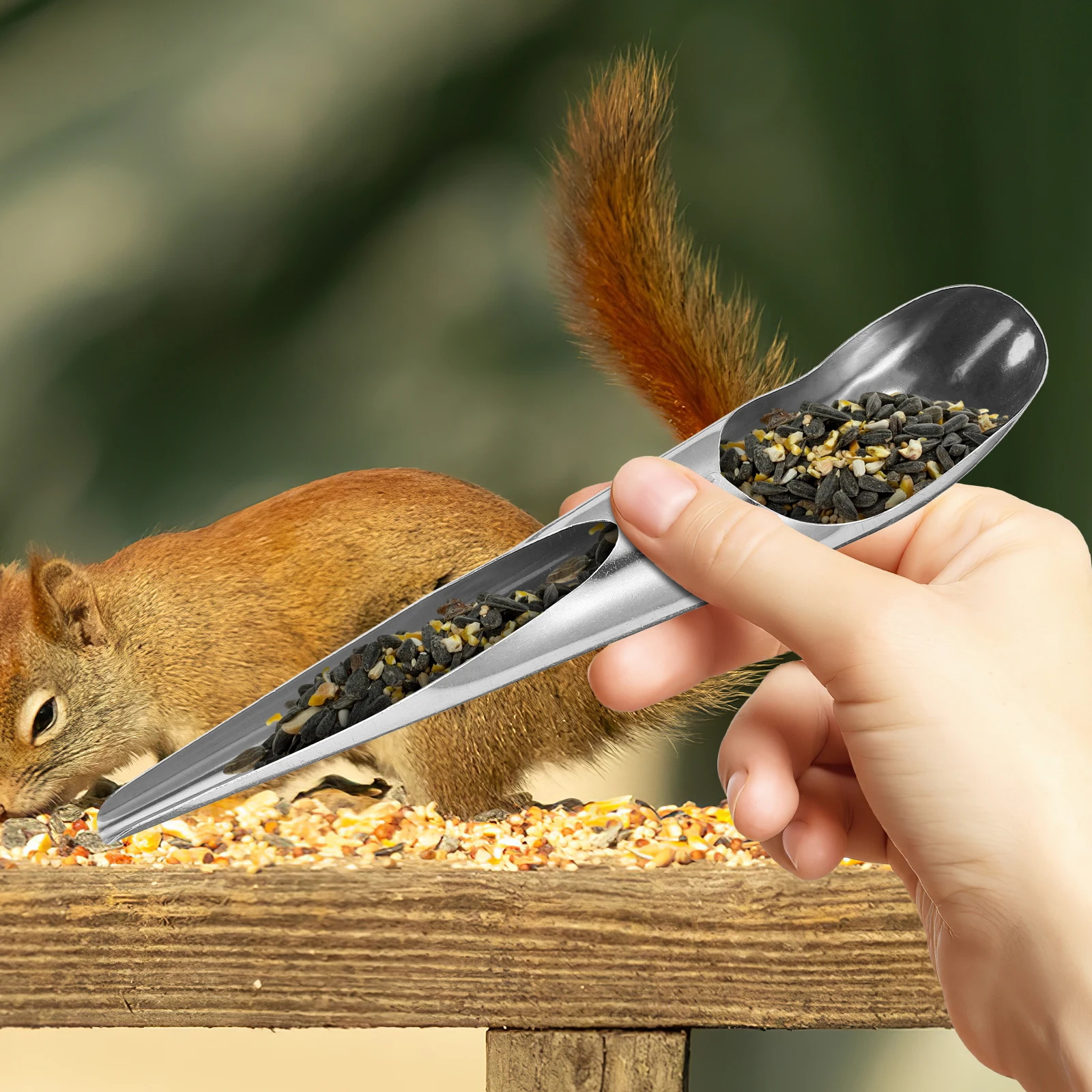 

2pcs Stainless Steel Bird Feeder Scoop Parrot Supplies Cage Accessories Feed Water Tool Pet Supplies Finch Bird Feeder Scoops