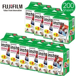 10-200 Sheets Fujifilm Instax Mini Film For Instant Mini 12 Film For Mini 11/9/8/40/Evo Camera 3 Inch Inatant Photo Camera Paper