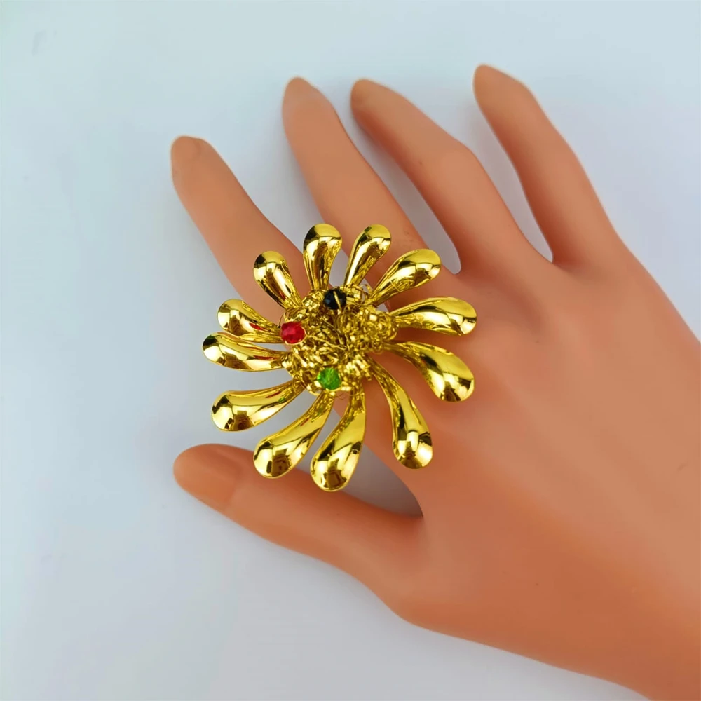 مجموعة مجوهرات مصنوعة يدويًا مطلية بالذهب البرازيلي من EMMA للنساء الأفريقيات والنيجيريا هدية مجوهرات الزفاف الفاخرة