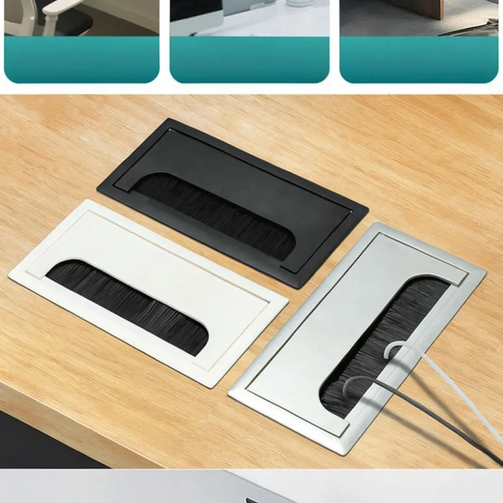 Desk Cable Grommet Organizer Wire Hole Cover For Office Computer Workstation Management System Plastic Desk Port