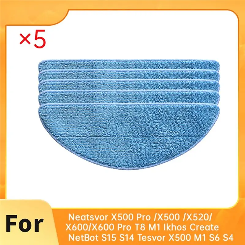 M04K Mop Pad Set For Neatsvor X500 Pro/X500/X520/X600/X600 Pro T8 M1 Ikhos Create Netbot S15 S14 Tesvor X500 M1 S6 S4 Vacuum