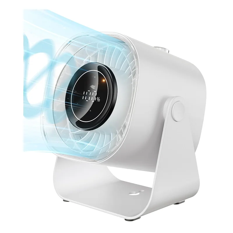 

Настольный вентилятор A84G, тихий портативный вентилятор, вентилятор-циркулятор воздуха на 5000 мАч с 100 скоростями, 220 В ° Настольные вентиляторы с регулируемым наклоном и цифровым дисплеем