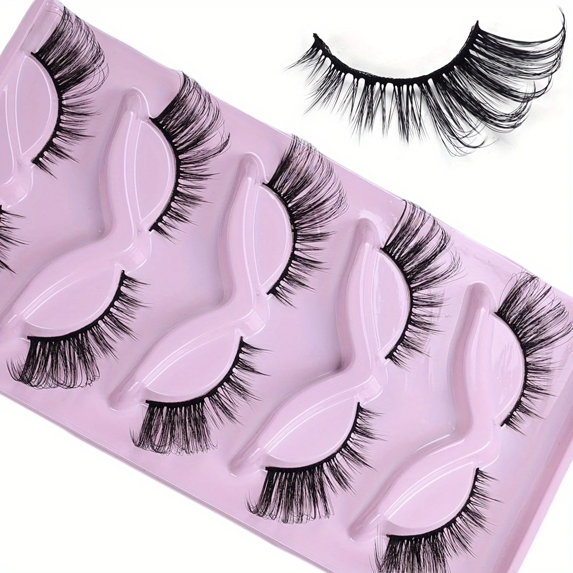 45 paia/9 pacchi ciglia per occhi di gatto ciglia lunghe effetto occhio di gatto ciglia sottili estremità dell'occhio striscia allungata ciglia finte spesse