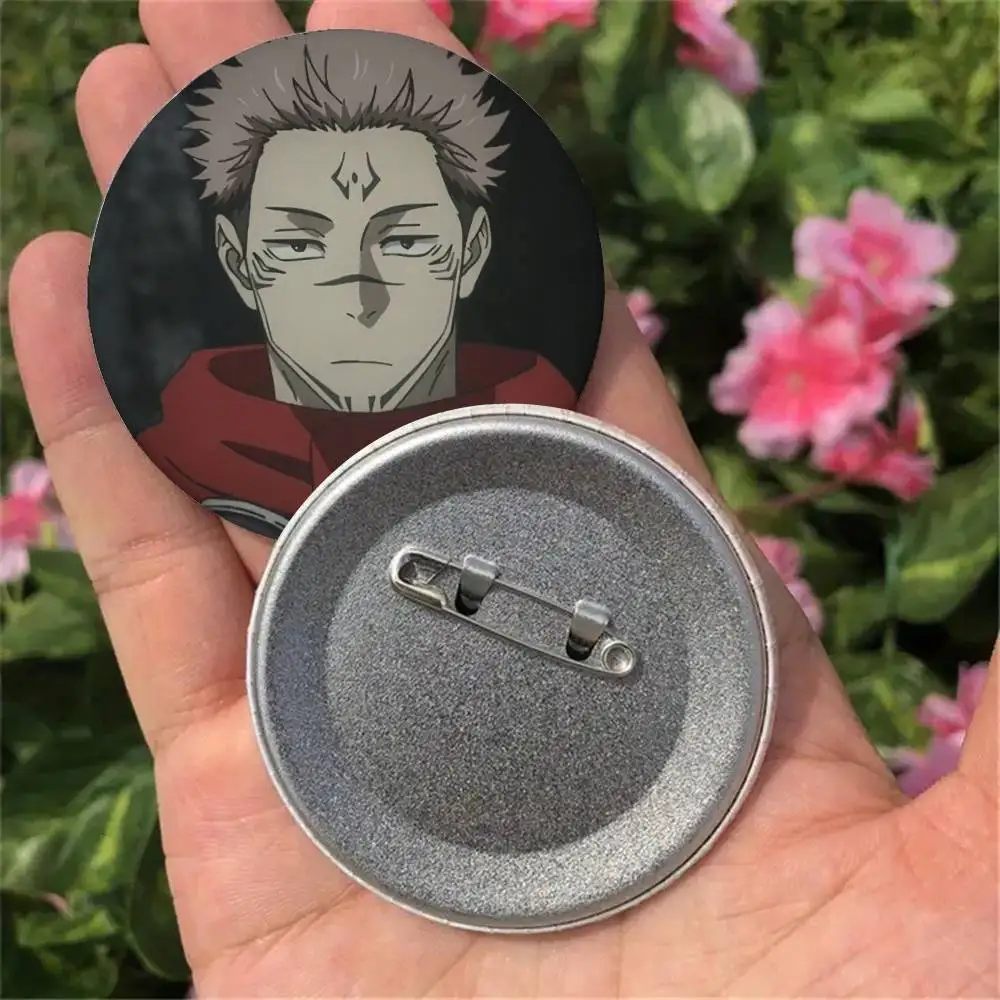 Anime Ryomen Sukuna Badges 25 32 44 58 75 Mm Round Cosplay Pin Bag Decor Fans Collect Friends Gifts Brooch Souvenir