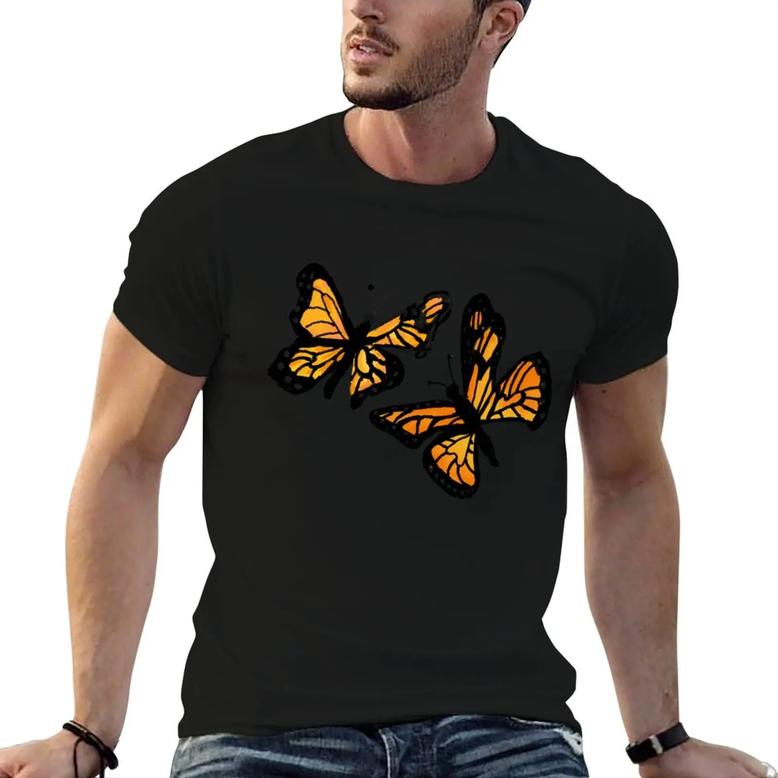 

Monarch Butterflies T-Shirt blue archive custom shirt Men's clothing