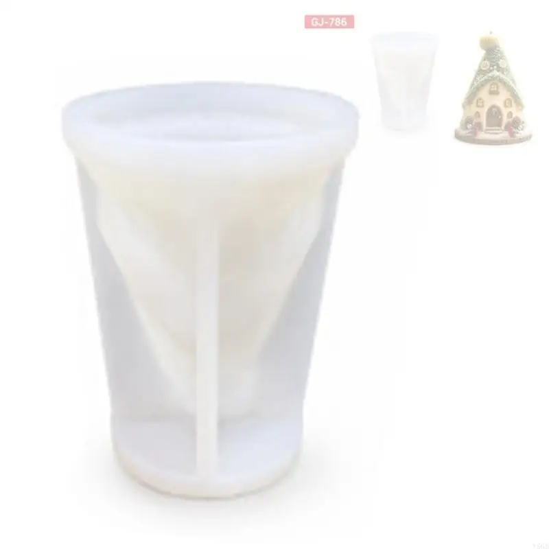 Christmas Cottage Soft Mould with Flexible Edges for Easy to Release, Repeat Use Form for Handmade Holiday Decors Y5GB