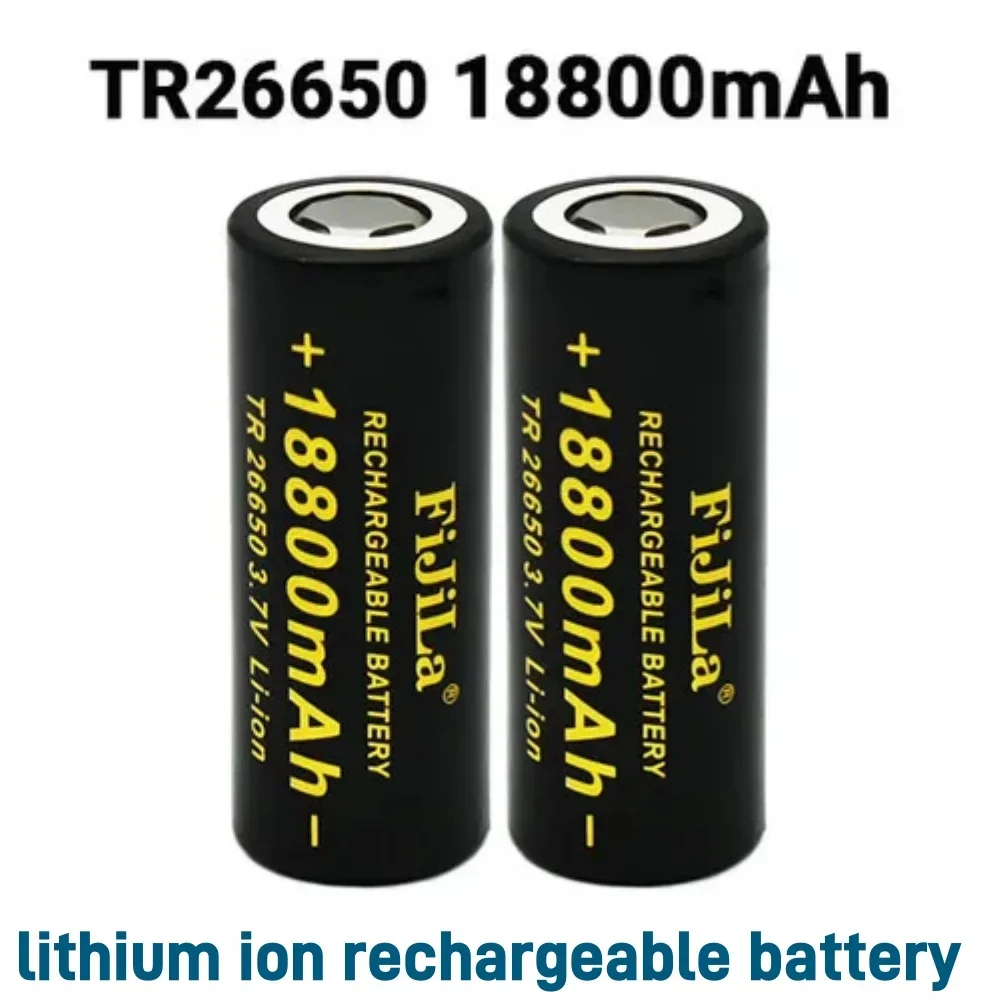 100% Original 26650 battery 18800mAh 3.7V 50A lithium ion rechargeable battery for 26650 LED flashlight+ charger