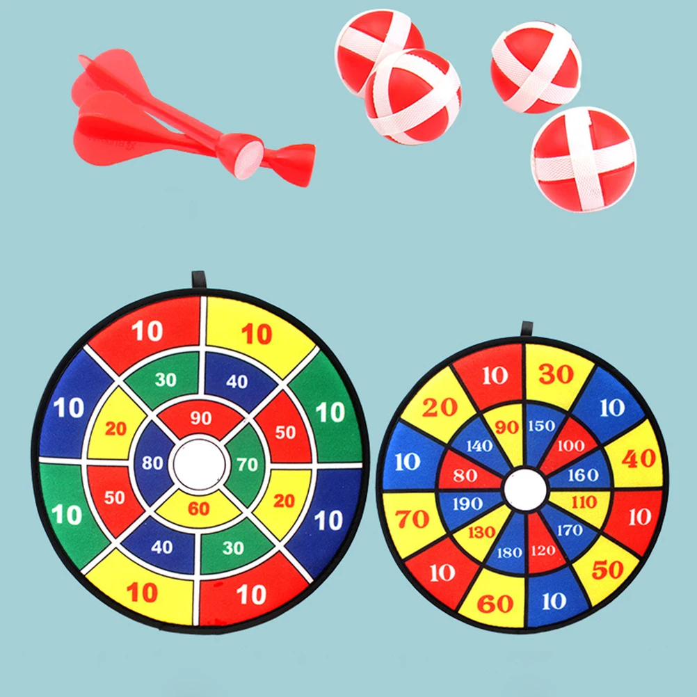 

4pcs 1 Set Safety Board Toys Practice Sticky Ball Toy Interactive Prop Party Game Supplies (30cm, Sticky Ball and , Ra